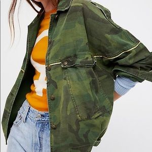 Free People Military Bomber Jacket